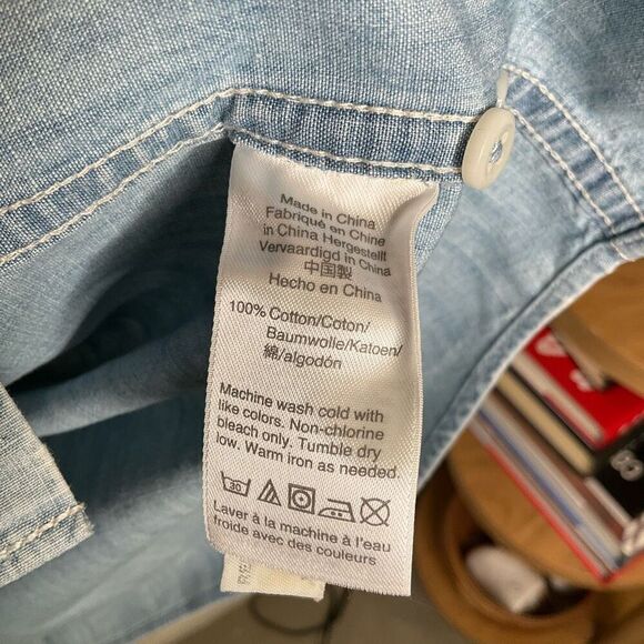 J. Crew Chambray Short Sleeve Shirt - Picture 4 of 4